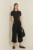 Nulu Short-Sleeve Crew Thong Bodysuit